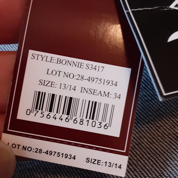 NWT, LAWMAN, Bonnie, Size 13/14, 34" Inseam,Cotton Stretchy Blend - Picture 7 of 12